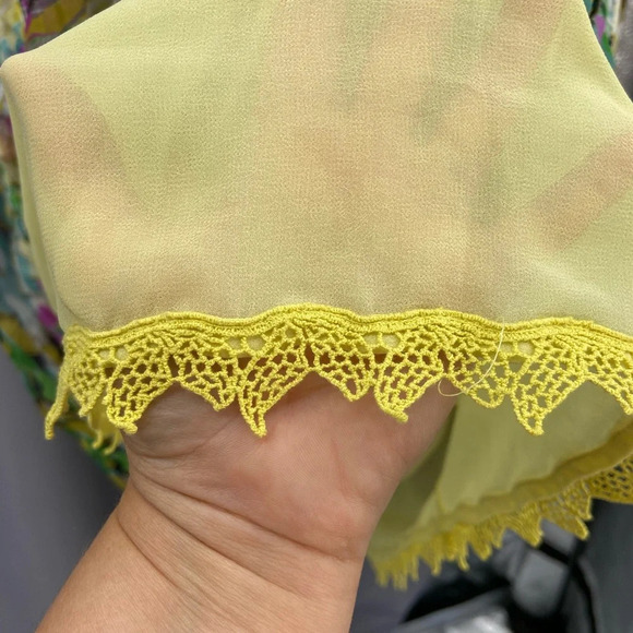 Anthropologie Leifsdottir rainbow confetti silk ruffle sleeveless Shift dress 4 - Picture 7 of 11